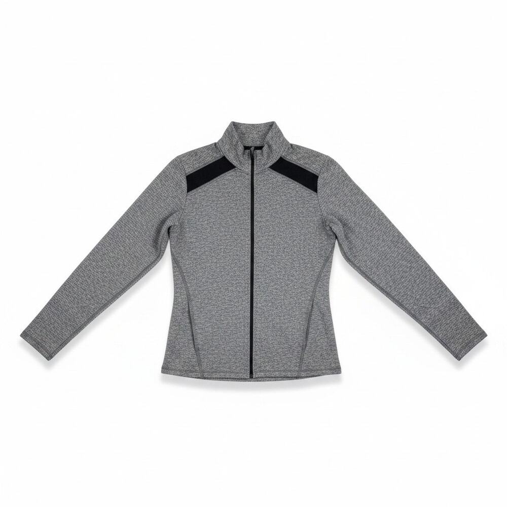 C9 by Champion Womens Activewear Mesh Jacket Thumb Holes Gray S Athleisure Gym